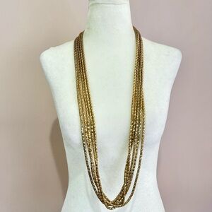 SPARKLY Gold Multi-Strand Necklace Statement Classic